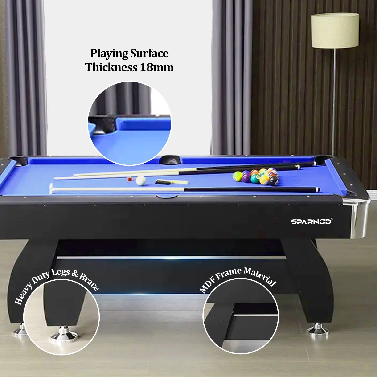Sparnod Fitness Billiard Table, SPT-800