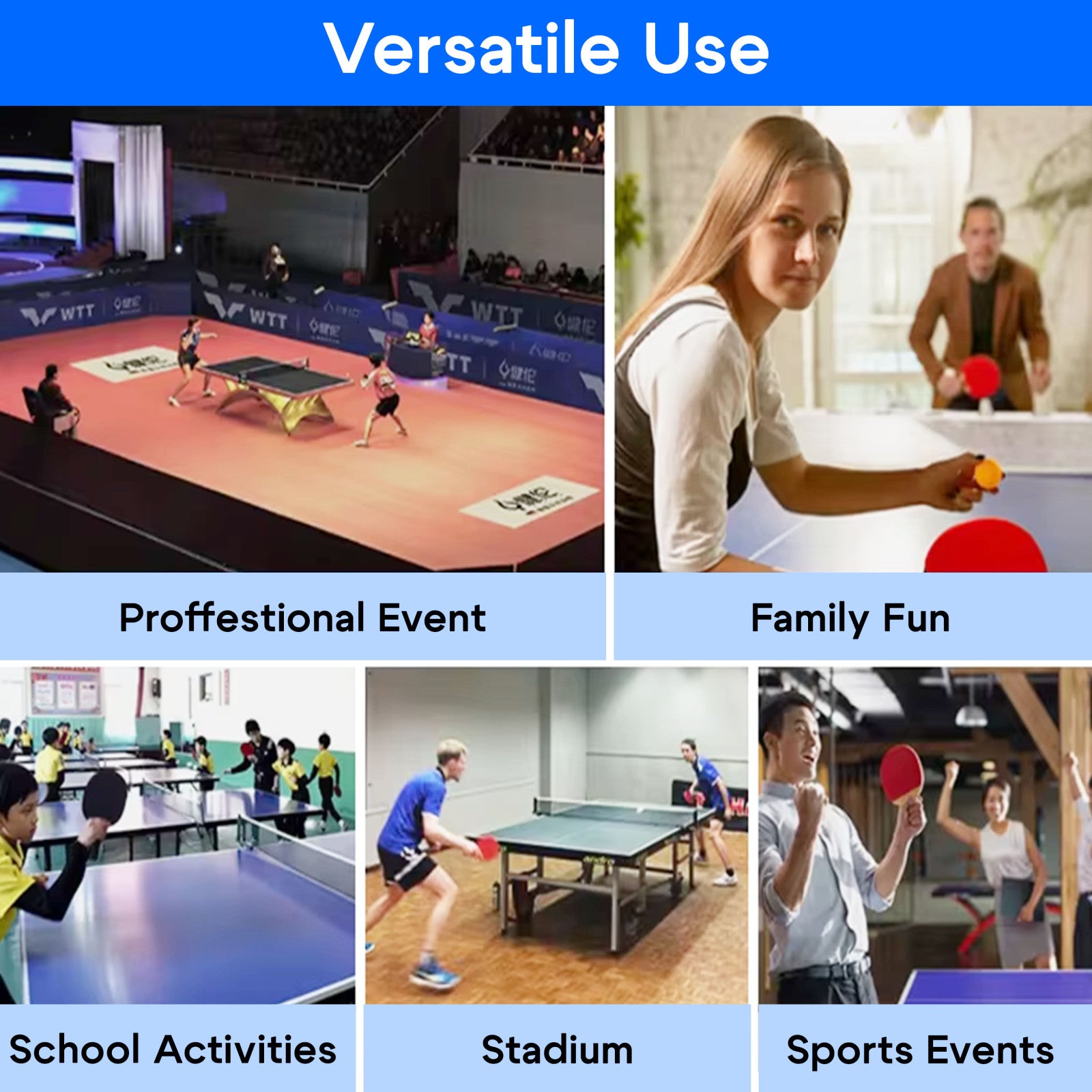 Sparnod Fitness Foldable Table Tennis Table for Outdoor Sport Use, STT-40