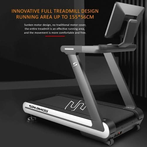 Sparnod Fitness, 5 Hp Continuous AC Motorized Automatic Walking and Running Treadmill, STC-6900