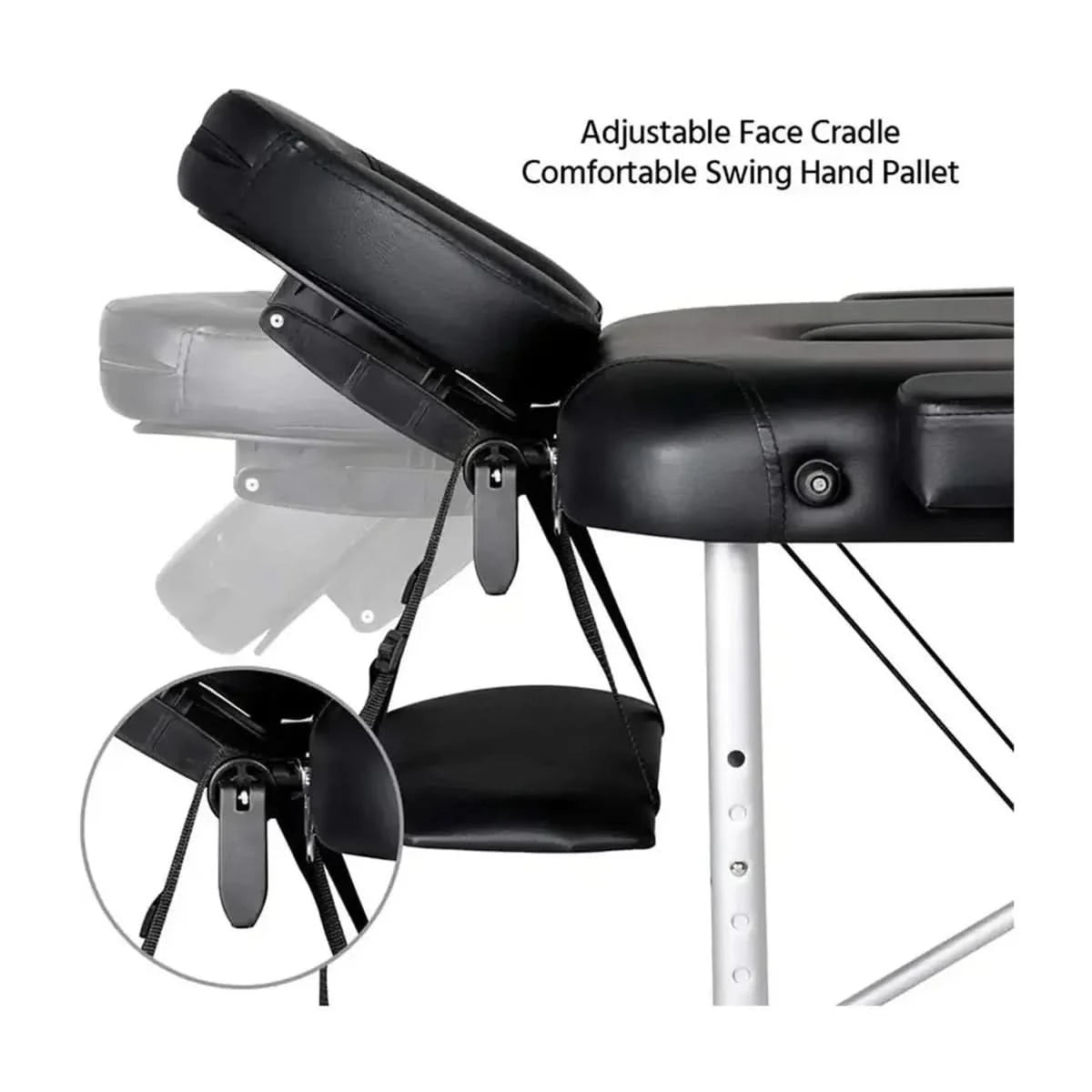 Nourest Three Foldable Professional Massage Table with Aluminum Frame