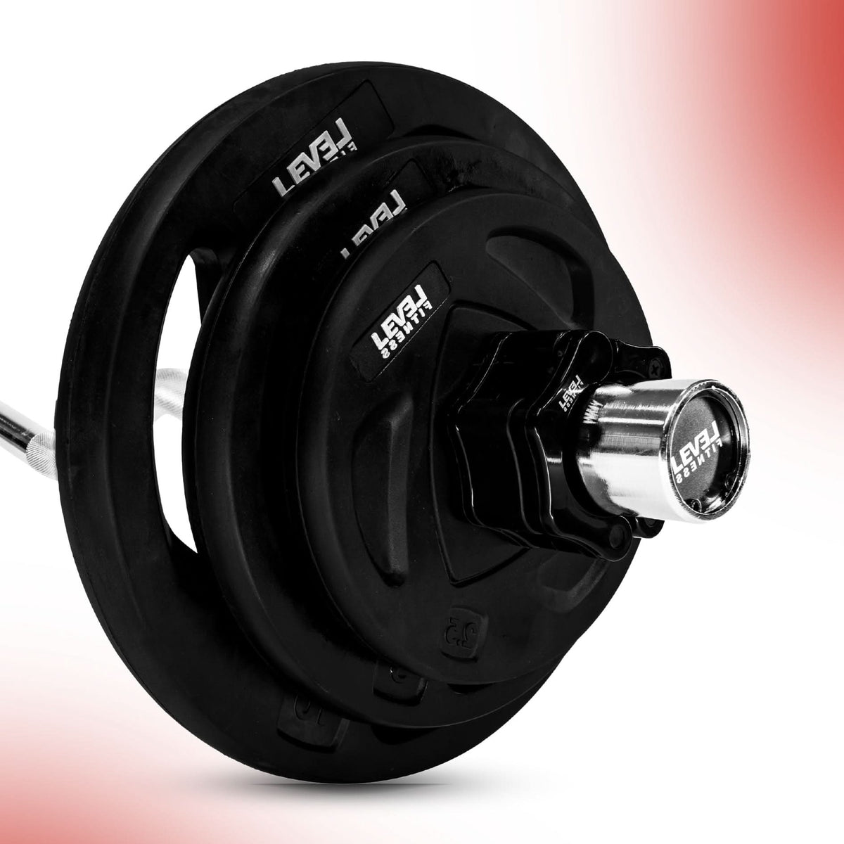 leom Fitness Tri-Grip Olympic Rubber Plates | 2.5 Kg to 20 Kg | Sold as Piece