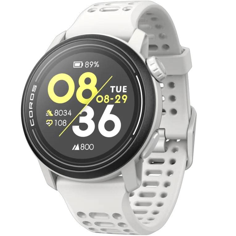 Coros Pace 3 GPS Sport Watch White Silicone Band