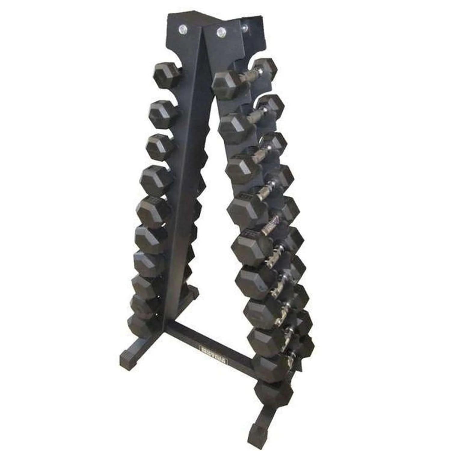 Combo 1441 Fitness Hex Dumbbell Set 1 Kg to 10 Kg with Vertical Dumbbell Rack ( 10 Pairs)