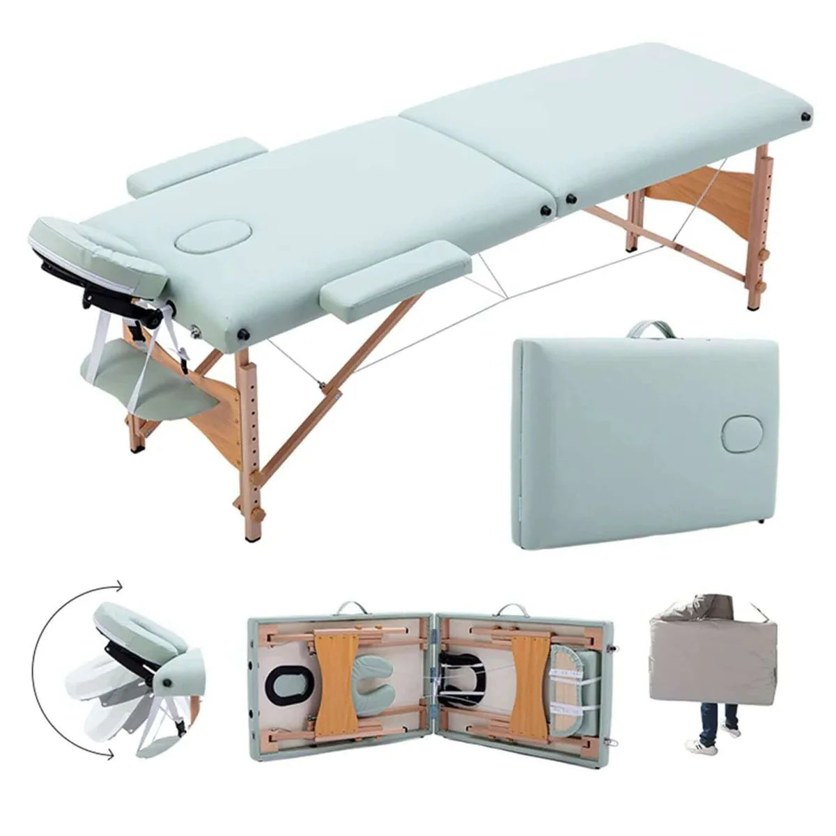 Nourest Portable Foldable Professional Massage Table (2 fold)