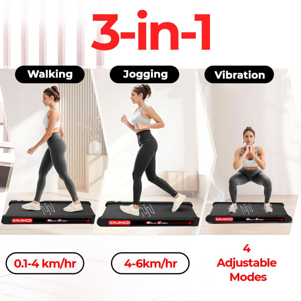 Sparnod Fitness 2.5 HP Peak Walkingpad (Walking, Jogging & Vibration Machine)