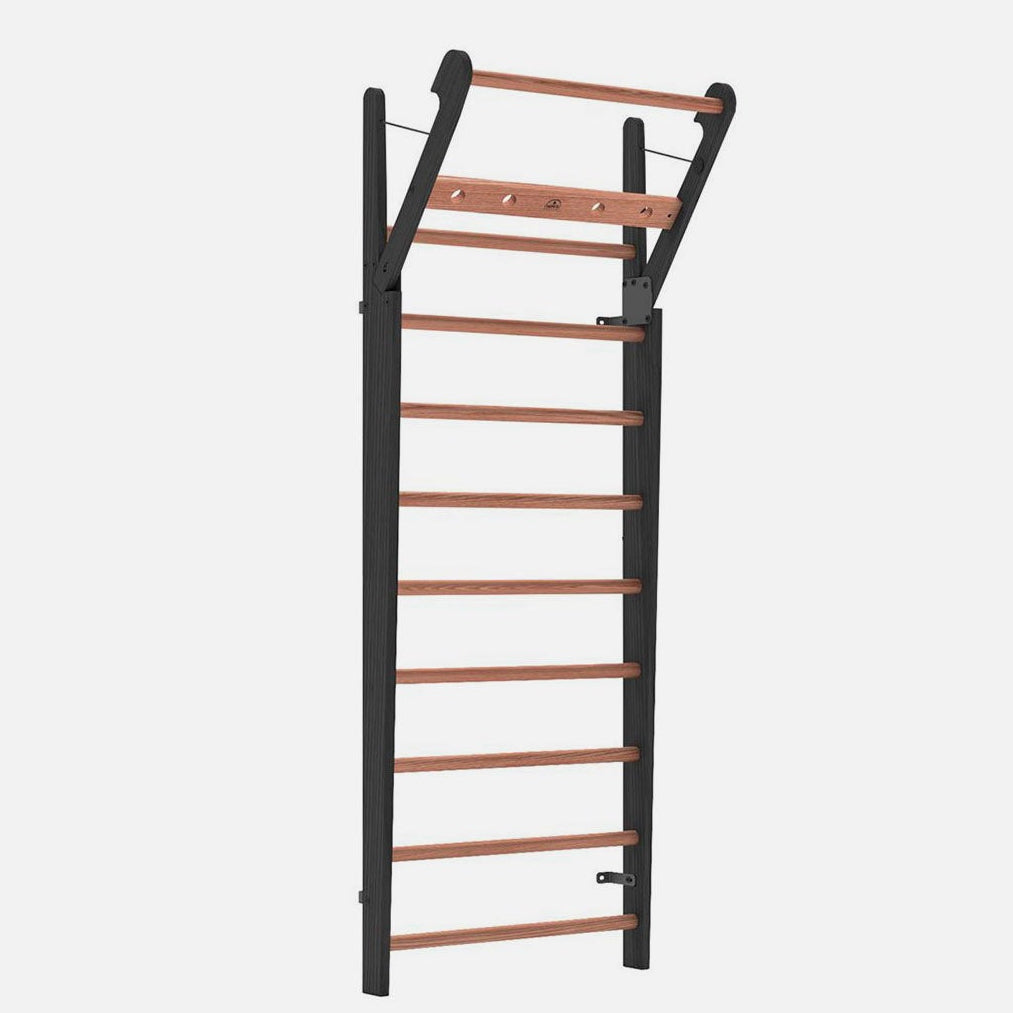 NOHRD WallBars – Wooden Wall Bar with Foldout Pull-Up Arm Club Sport