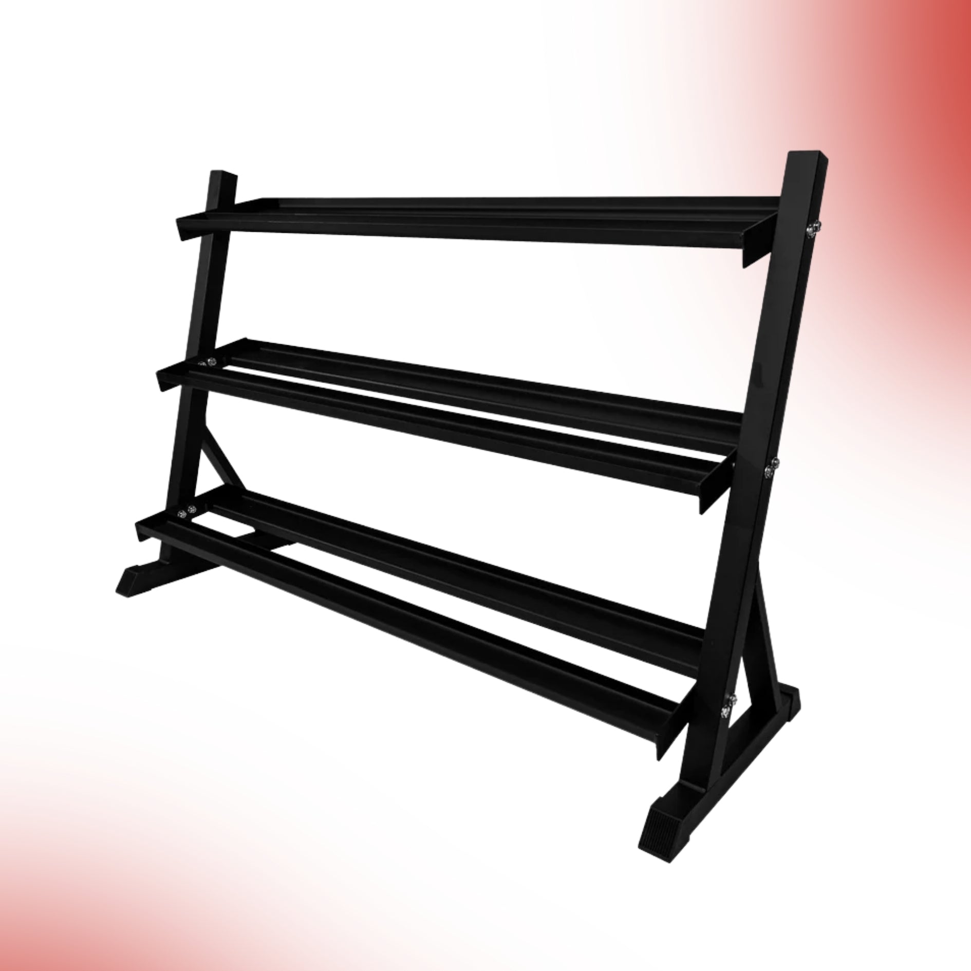 Level Fitness 3 Tier Dumbbell Rack for 8 Pairs