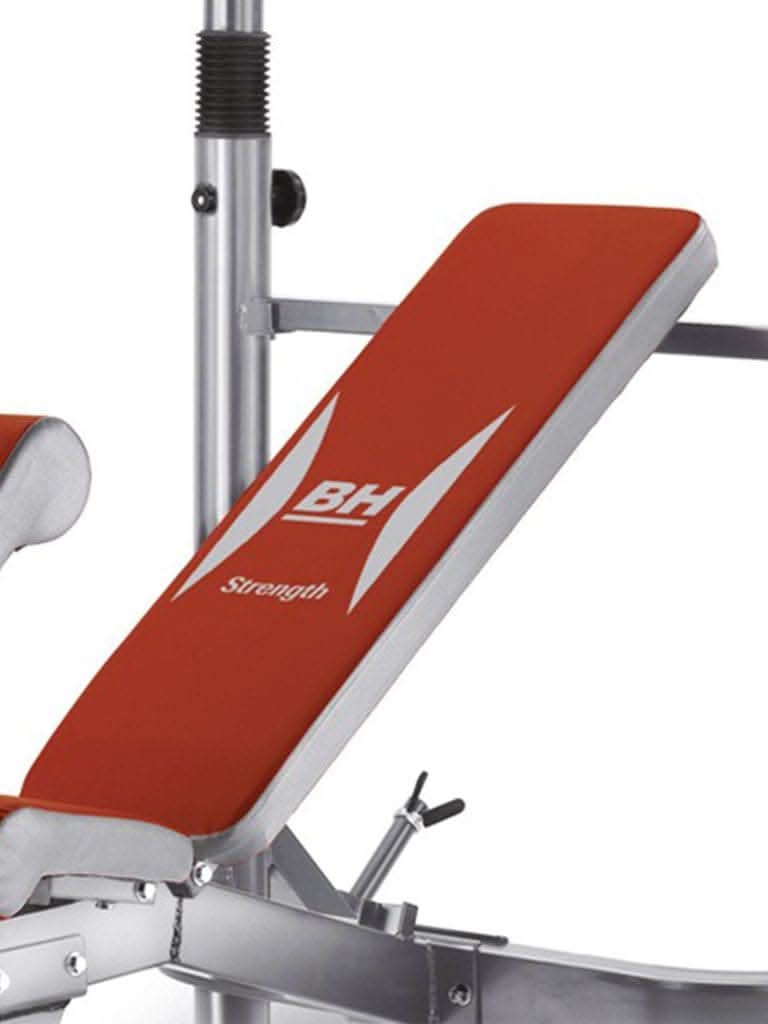 BH Fitness, Multi Position Free Weight Bench Optima Press, G330, Red & Silver