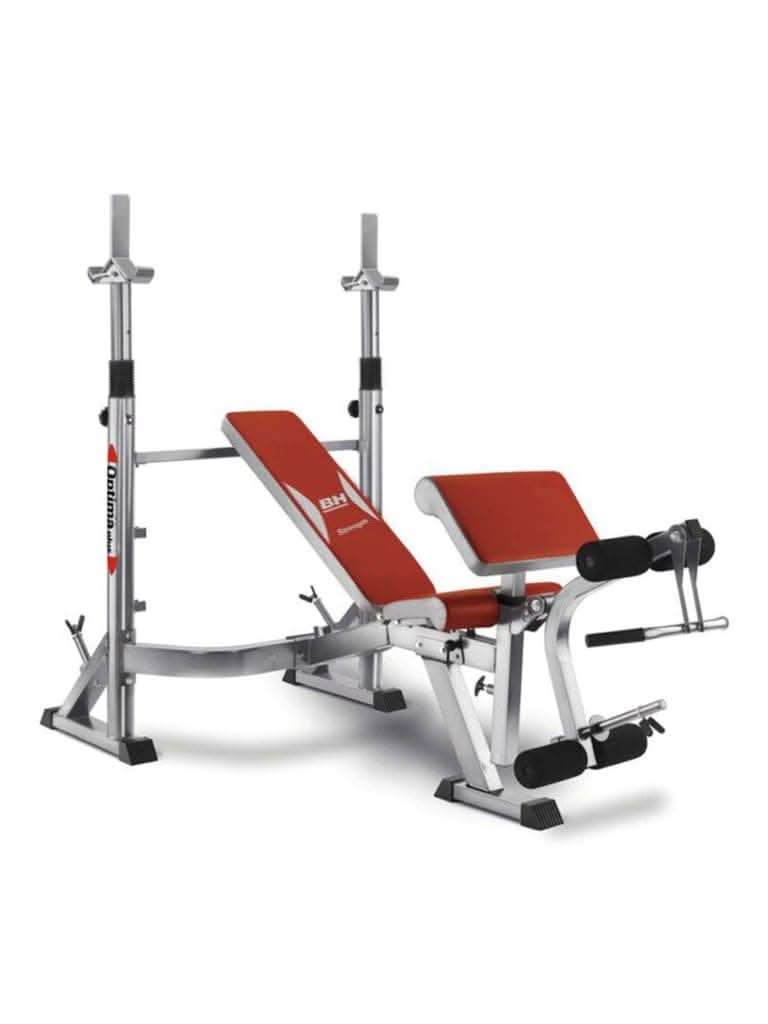 BH Fitness, Multi Position Free Weight Bench Optima Press, G330, Red & Silver