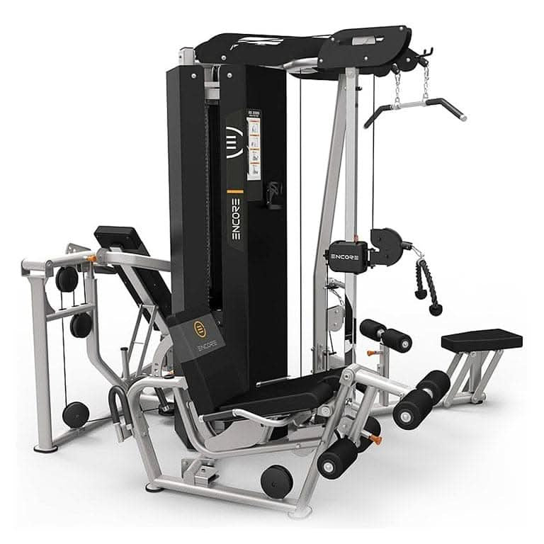 Impulse Fitness, 3 Station Gym Es3000+Es3000Opt Hi-Lo Opt 200 X 3, Silver & Black
