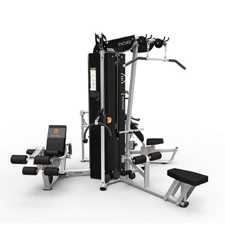 Impulse Fitness, 3 Station Gym Es3000+Es3000Opt Hi-Lo Opt 200 X 3, Silver & Black