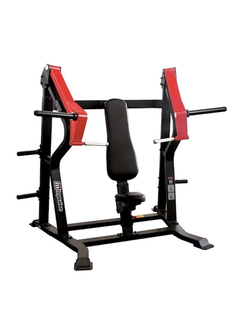 Impulse Fitness SL7001 Chest Press – Seated Upper Body Press Machine (Black & Red)