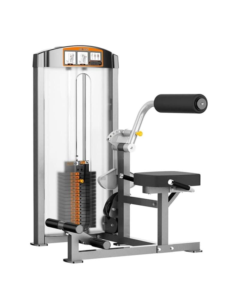 Impulse Fitness IF8124 Ab Back Machine – Abdominal & Lower Back Trainer (Silver & Black)