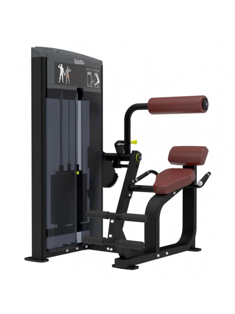 Impulse Fitness IF9332 Back Extension – Seated Lumbar Training Machine (Black)