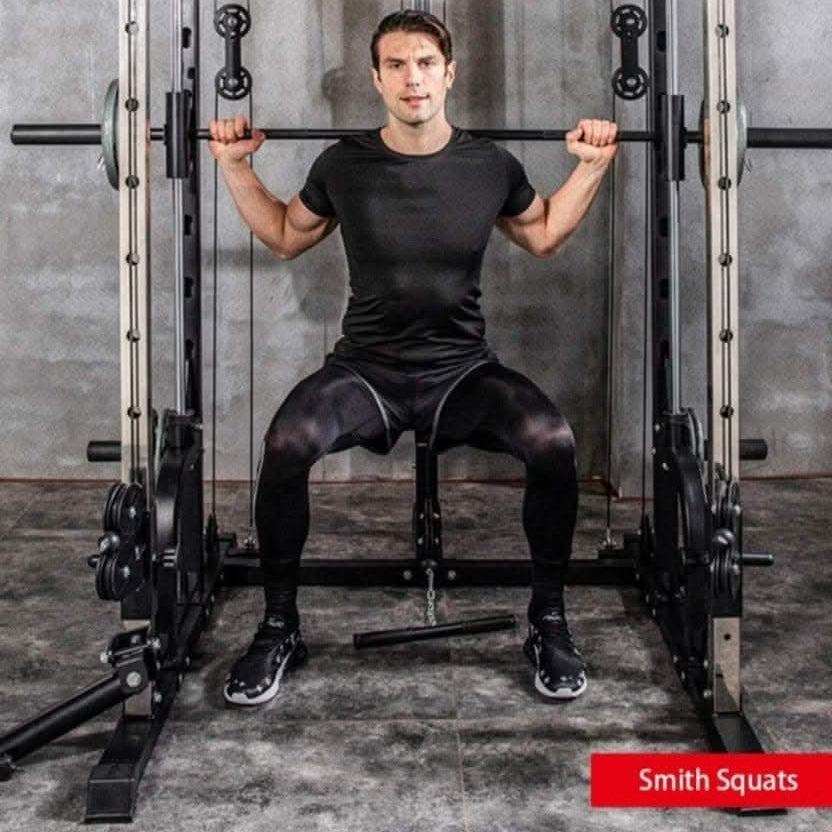 1441 Fitness Heavy Duty Smith Machine with Cable Crossover & Squat Rack - J009