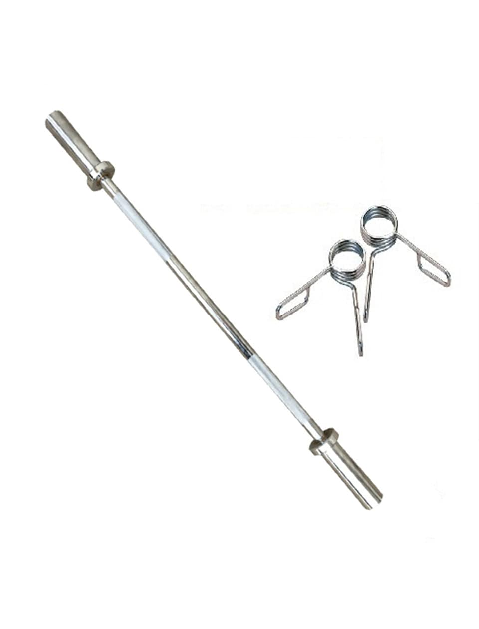 PRSAE Plates & Bars 1441 Fitness 4 ft Olympic Straight Bar with Collars | 7 kg