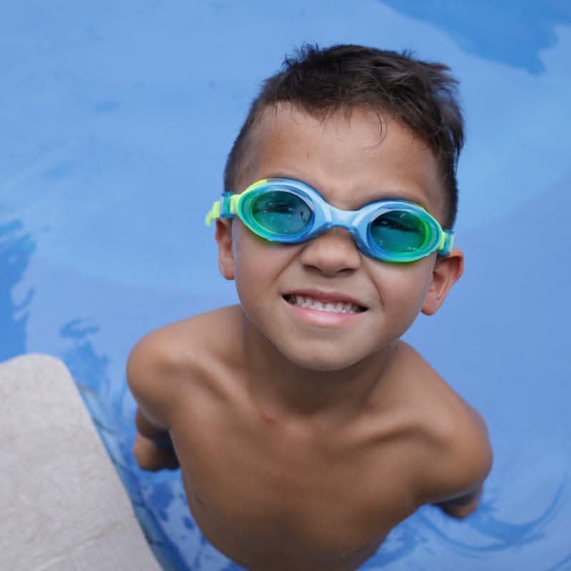 DS Junior Mirror Swimming Goggles - Blue/Yellow