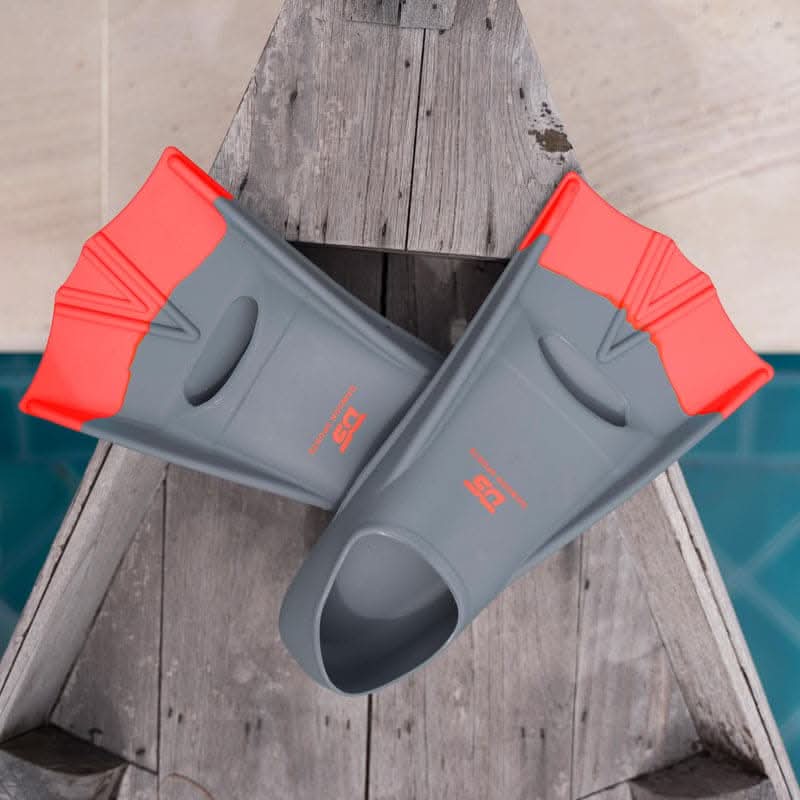 DS Speed Fins Gray/Red - UK 3-5