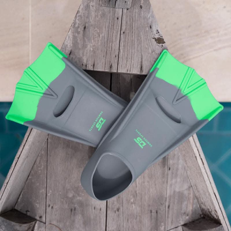 DS Speed Fins Gray/Green - UK 7-9