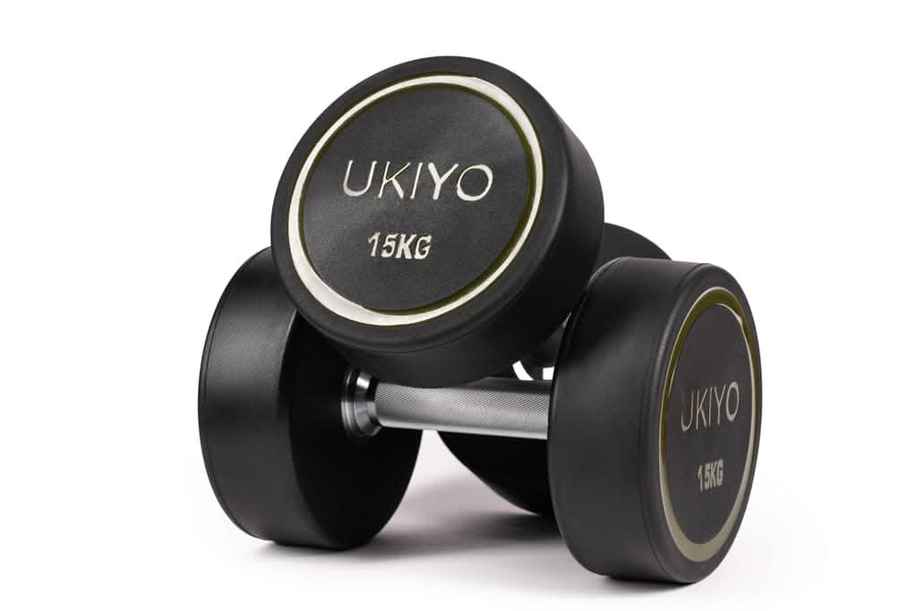 Combo Ukiyo Sensei Set (Squat Rack with Bench, 6 Kg - 16 Kg Dumbbells with Rack, 150 Kg Barbell Set, Barbell Pad, Elastic Band & Suspension Trainer)
