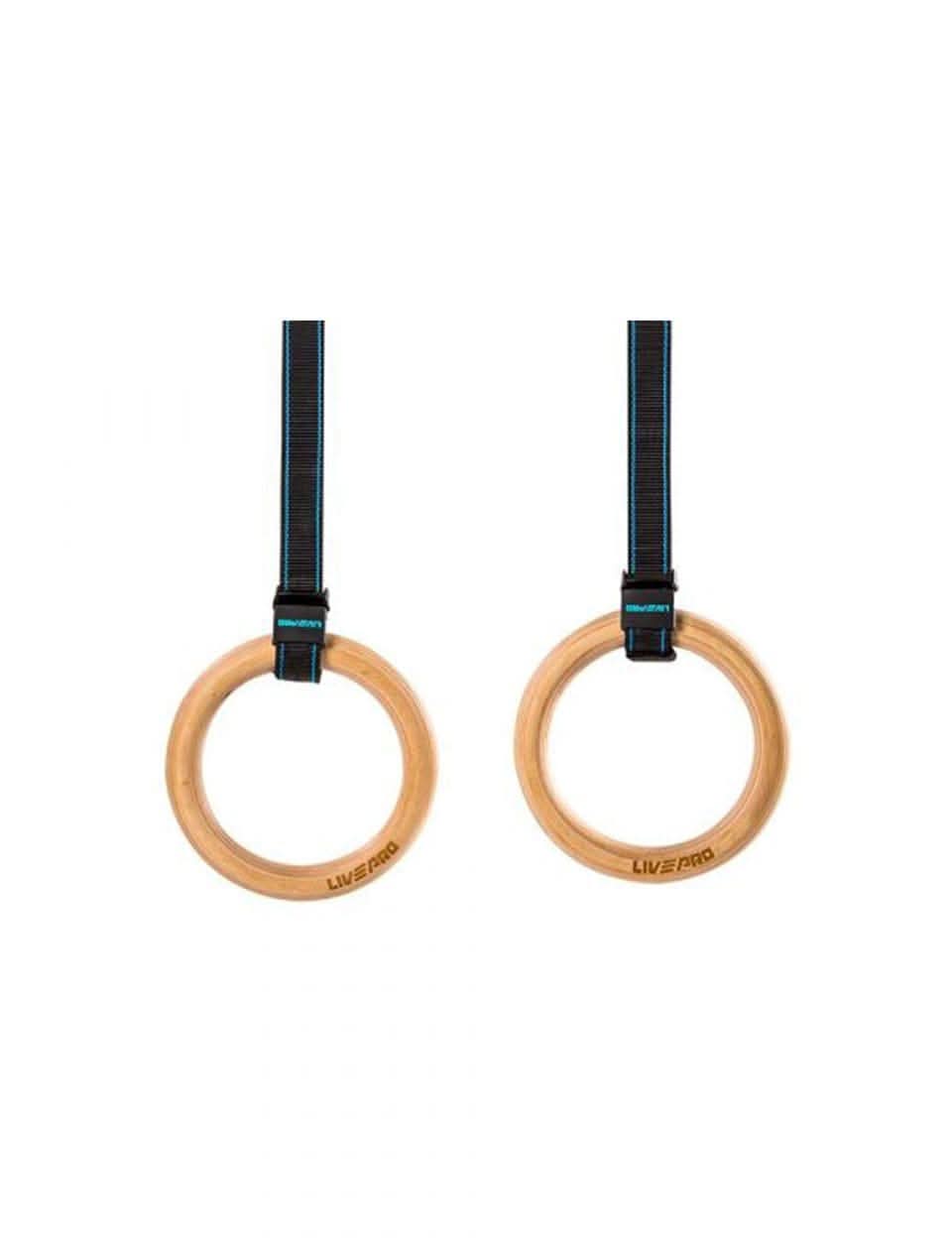 LivePro Wooden Gym Ring for Gymnastic and Crossfit training