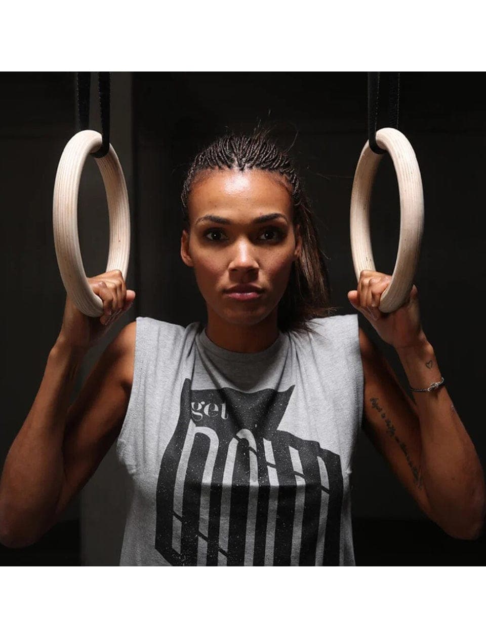 LivePro Wooden Gym Ring for Gymnastic and Crossfit training - Athletix.ae