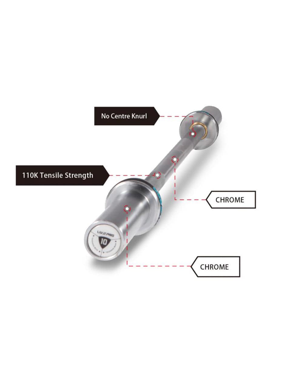 LivePro 4 Ft Olympic Straight Barbell
