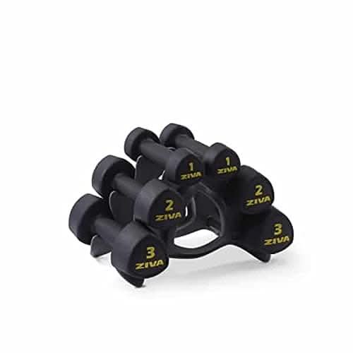Ziva Studio Tri-bel 12 Kg Set (1,2,3 Kg Pair) with Stand