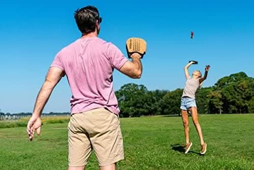 Waboba VOLI Paddle Game - Rethink Your Outdoor Game – Backyard Set Includes: 2 Wearable Paddles and 1 Oversized Shuttlecock