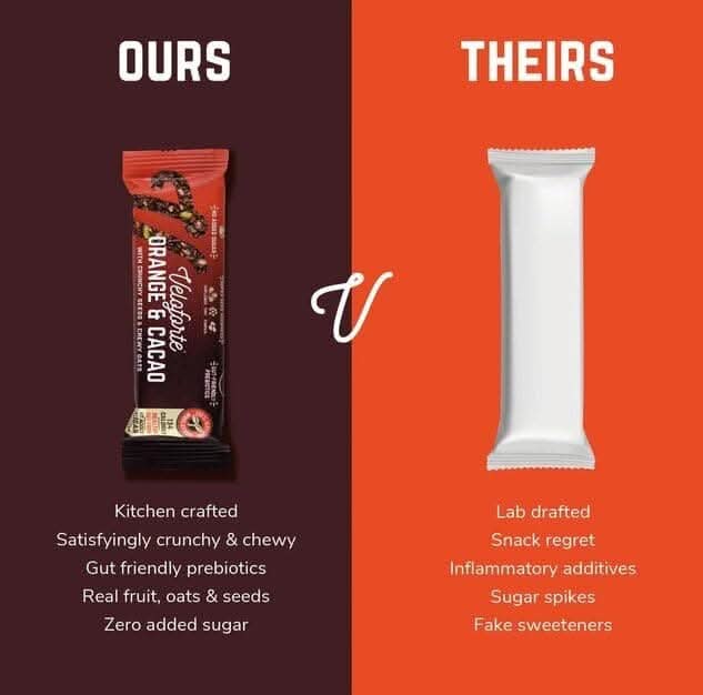 Veloforte Oat Bar - Orange & Cacao 35g (pack of 9)