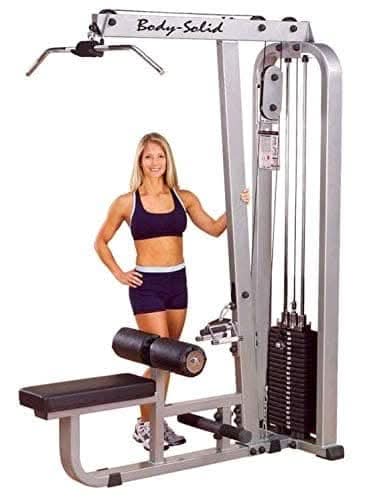 Body-Solid Selectorized Lat Pulldown Machine SLM300/3 – Silver/Black | Back & Lats Trainer