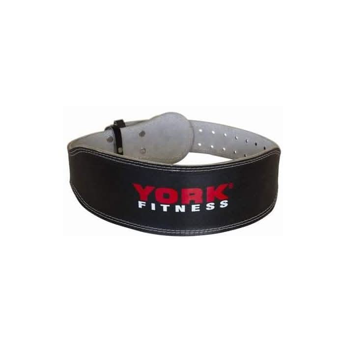 York, Fitness 6 Leather Padded Belt Small, 60220, Black
