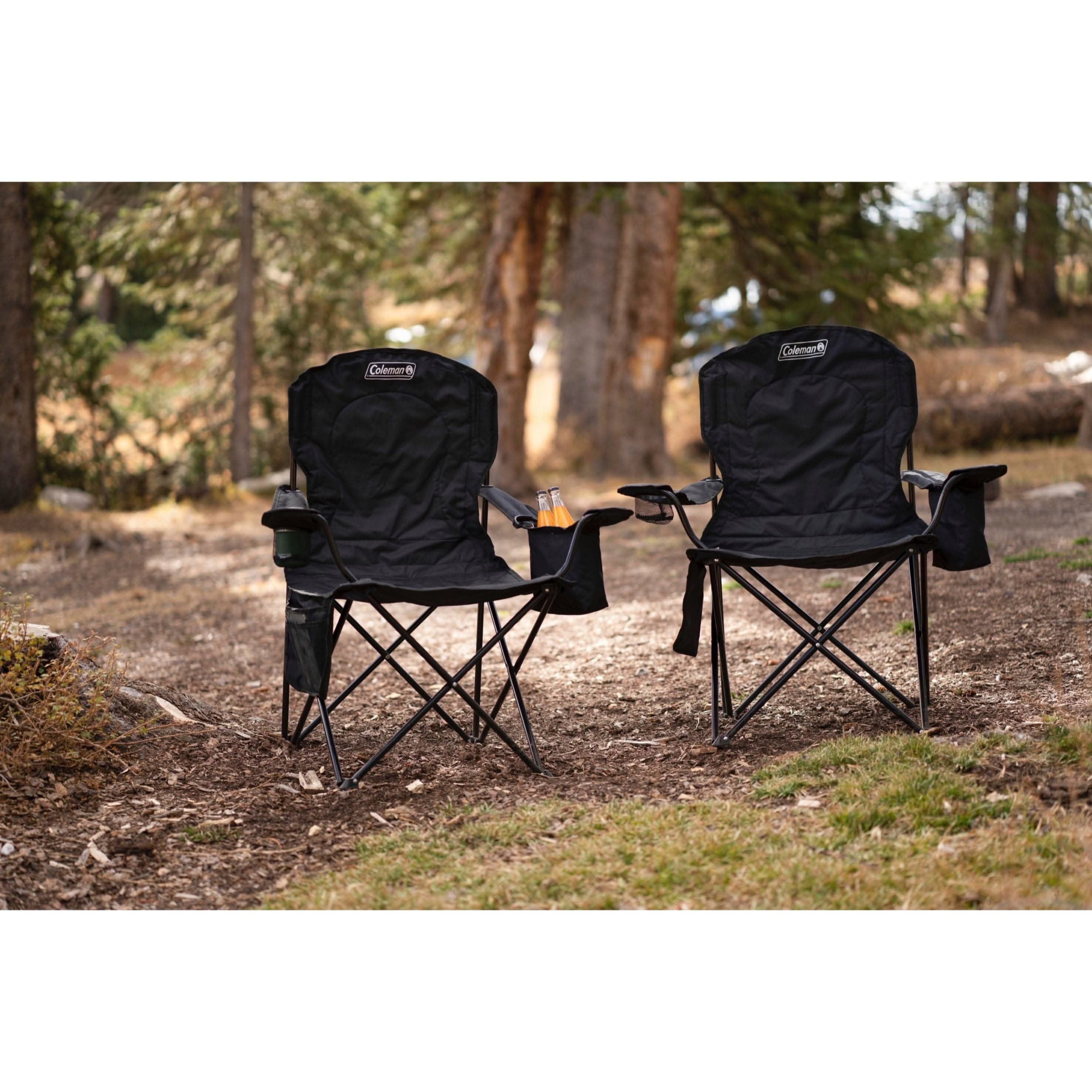 Coleman Camping Chair with Cooler, Black, C006