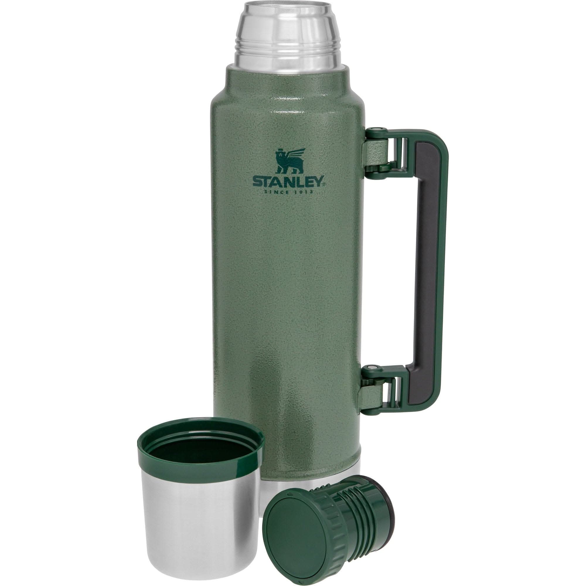 Stanley Classic Vacuum Flask Bottle, Hammertone Green, 1.4L