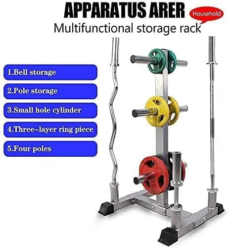 MFS Olympic Weight Plate Rack with 6 Barbell Holders