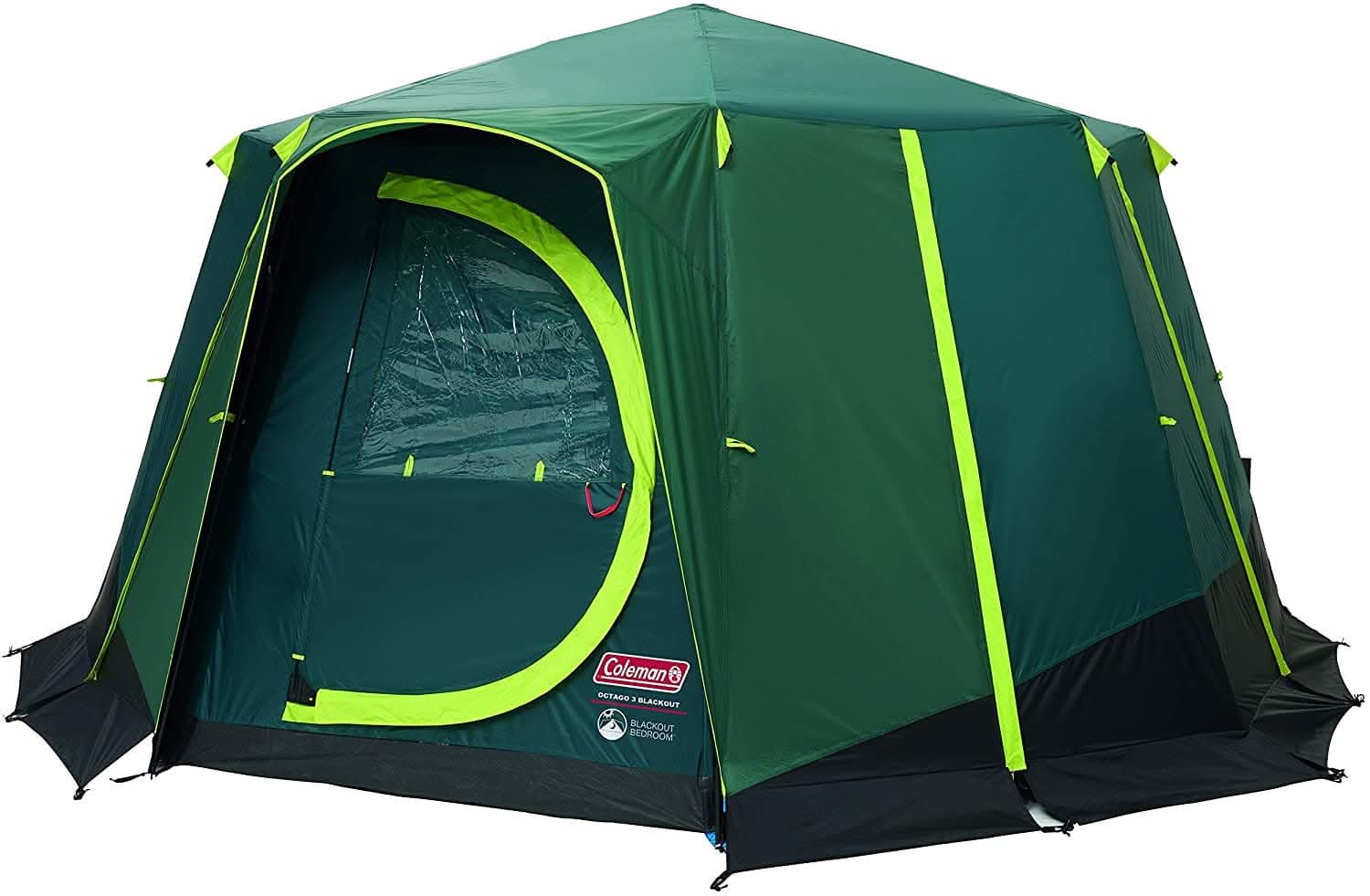 Coleman Camping Tent, Octagon, BlackOut, 6-8 Person