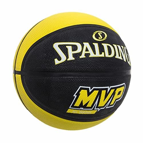Spalding MVP Basketball, Black And Yellow, 7 - Athletix.ae