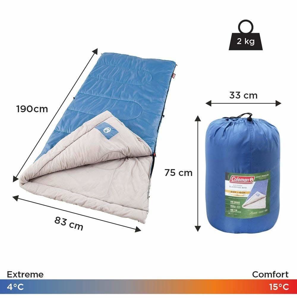 Coleman Sleeping Bag Sun Ridge, Blue, C006