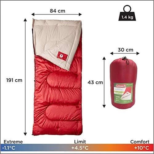 Coleman Sleeping Bag Palmetto, Red, C006