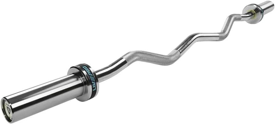 Liveup, 4 Olympic E-Curl Bar 120 Cm 10Kg, Lp8053, Chrome