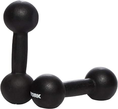 York, Fitness Neoprene Dumbbell, Black