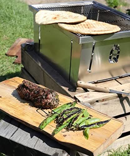 ProQ Flatdog Foldable Portable BBQ Grill, Stainless steel, S