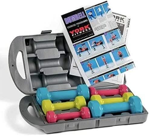 York Fitness 10Kg Vinyl Fitbell Set In A Case