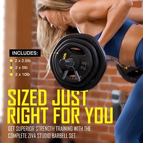 Ziva RPU Body Pump Set 19.5Kg, 6Disc, Bar, Clamp
