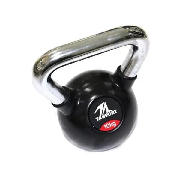 Ta Sport, Black Rubber Kettlebell With Chrome Hand, Gl1207Ata (4 Kg to 32 Kg, Sold as Piece)