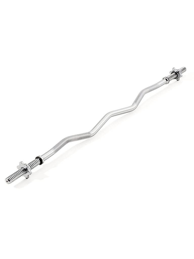 York, Fitness Spinlock E-Z Curl Bar With Collar, 6004, Silver