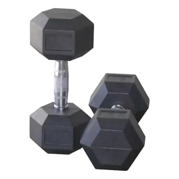 Ta Sport, Hex Rubber Dumbbell Gl1101 47.5Kg, Black