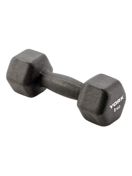 York, Fitness Neo Hex Dumbbell, Black