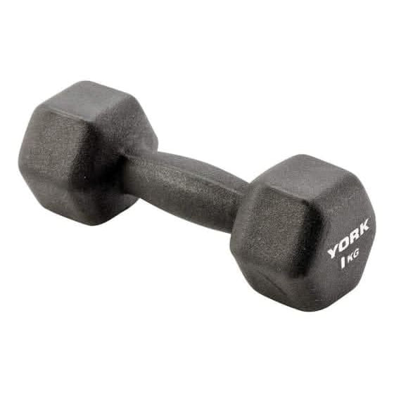 York, Fitness Neo Hex Dumbbell, Black