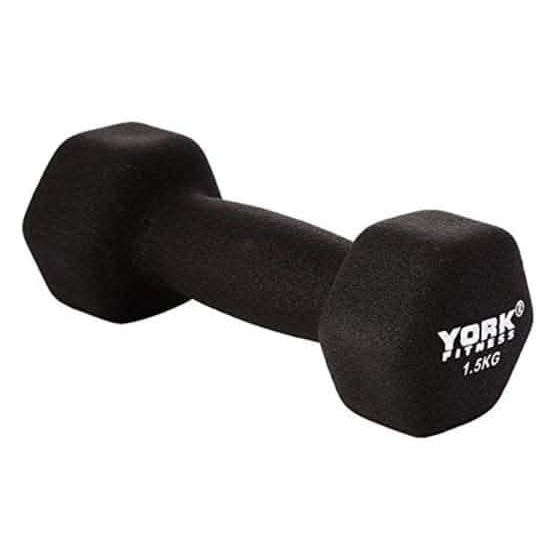 York, Fitness Neo Hex Dumbbell, Black
